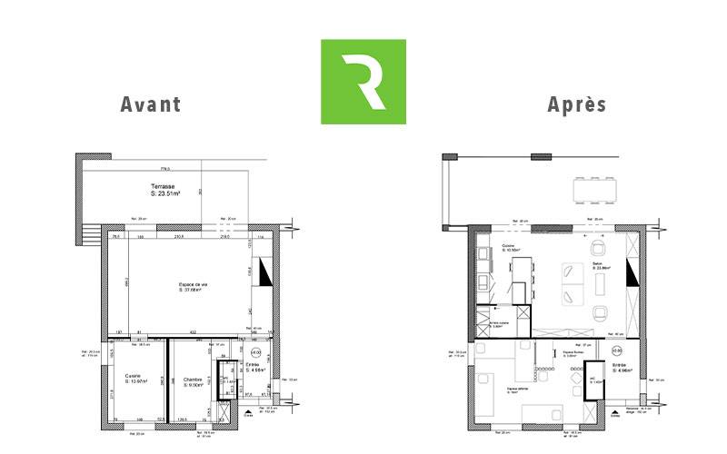 Plan redistribution des espaces